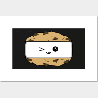 Cookie Ice Cream Sandwhich Posters and Art